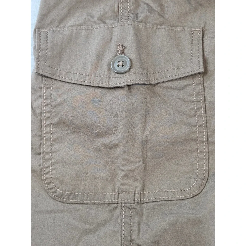 New St Johns Bay Cargo Capri Pants Mid Rise Womens XL Gorpcore Hiking Earth Tone